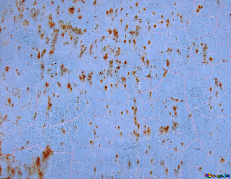 Paint cracked  rust splash blue №53431