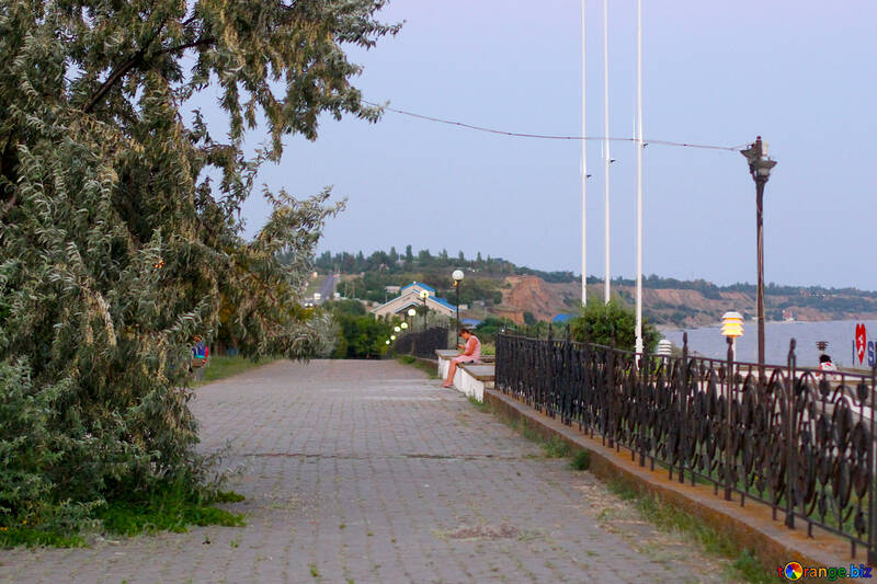 promenade near sea  landscape №53219