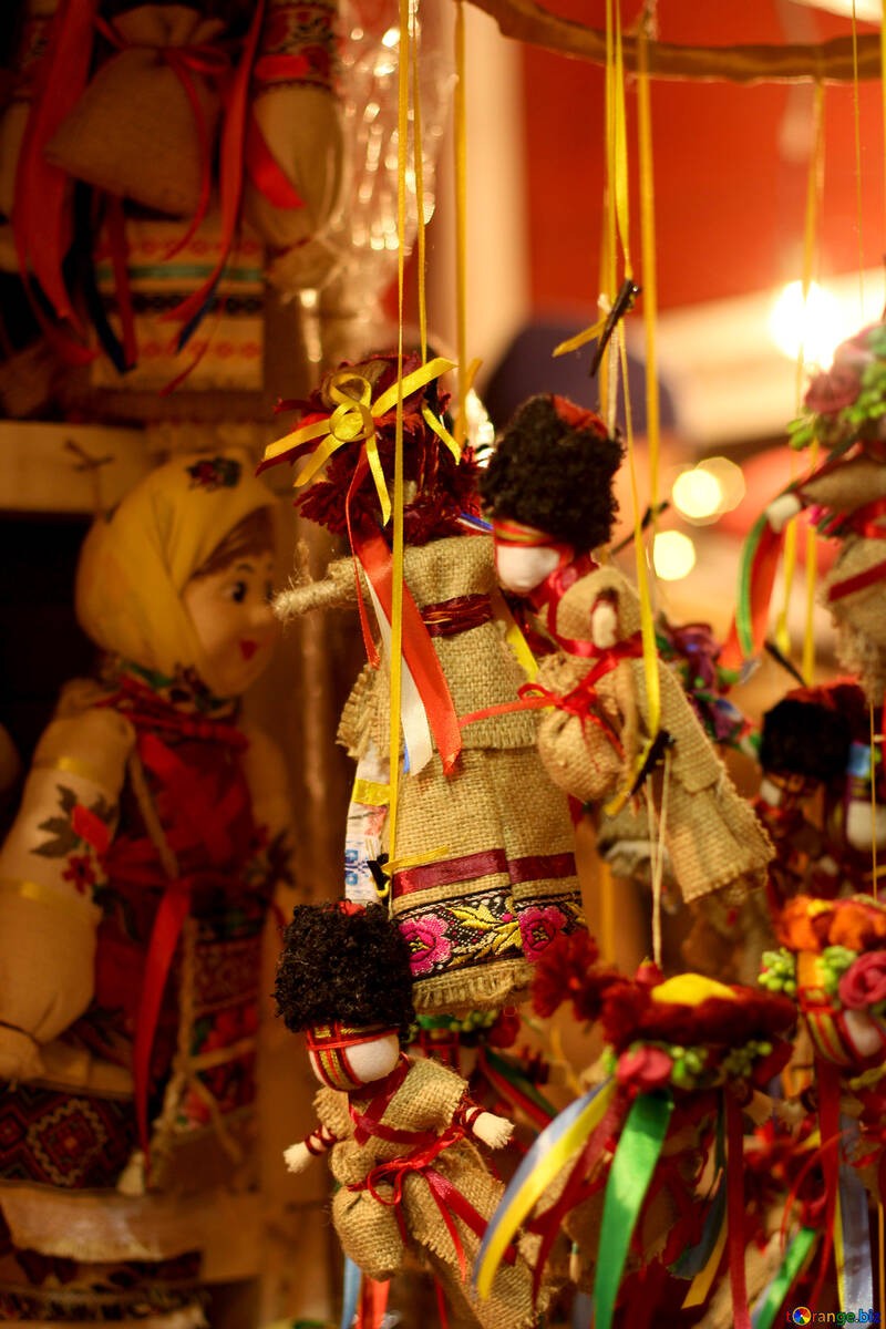 Una muñeca y regalos de navidad cintas decoraciones de marionetas presenta luces №53504