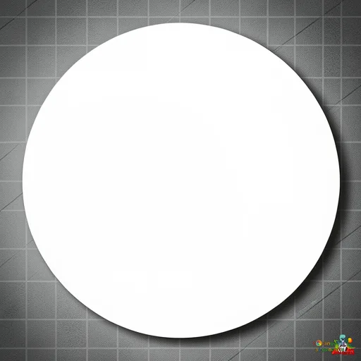 Відреставрована люксова версія circle White circle with gray grid beneath №54727