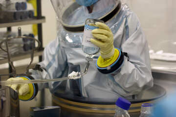 Chemical engineering science scientist test medical protection worker in Hazmat №54577