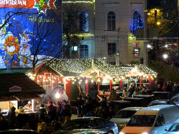 Christmas Street  Market city lights №54116
