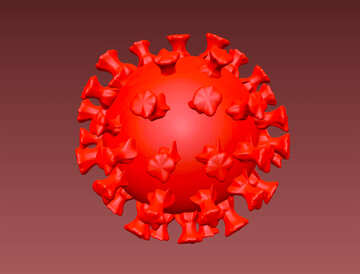 Covid-19 Coronavirus art 3D render