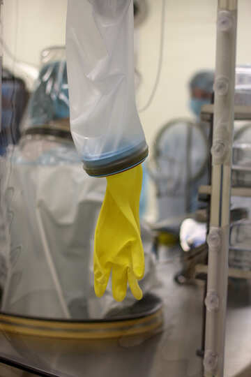 Labor medizinischer Handschuh Gelber Rubinhandschuh №54593
