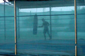 A man person boxing punching bag №54150