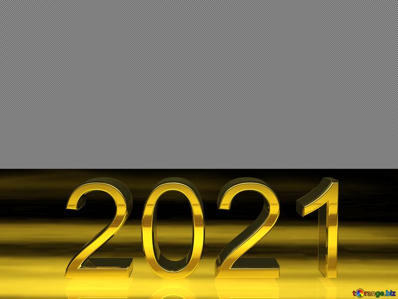 2021 3d render gold digits with reflections dark background isolated №54491