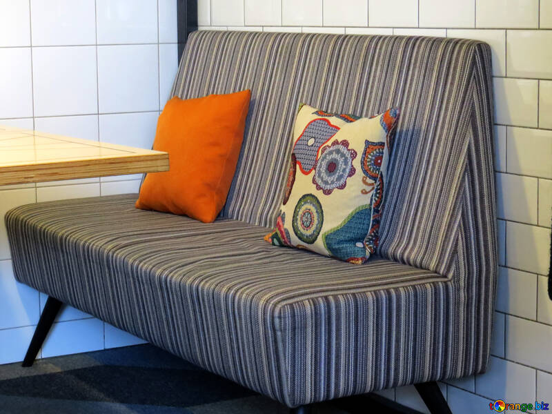 armchair Pillow table and booth couch №54022