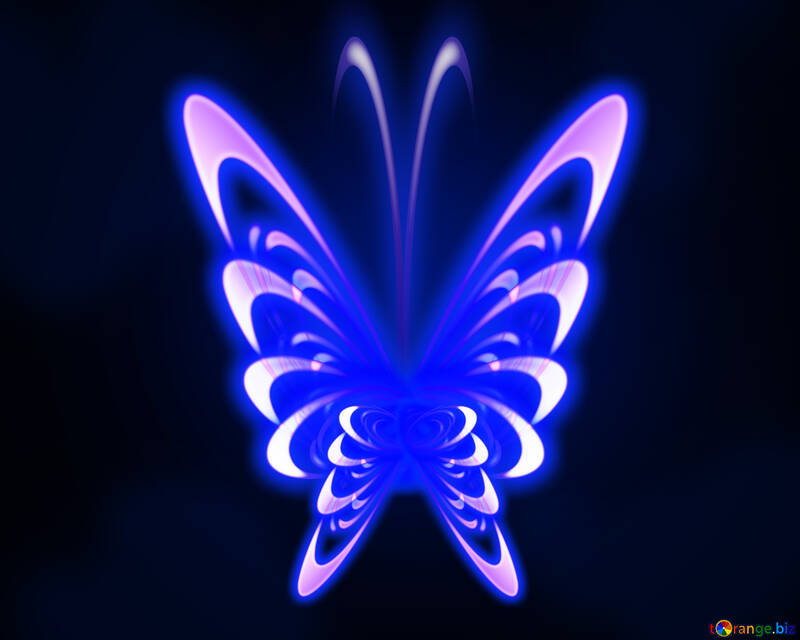 Neon butterfly glow №54916