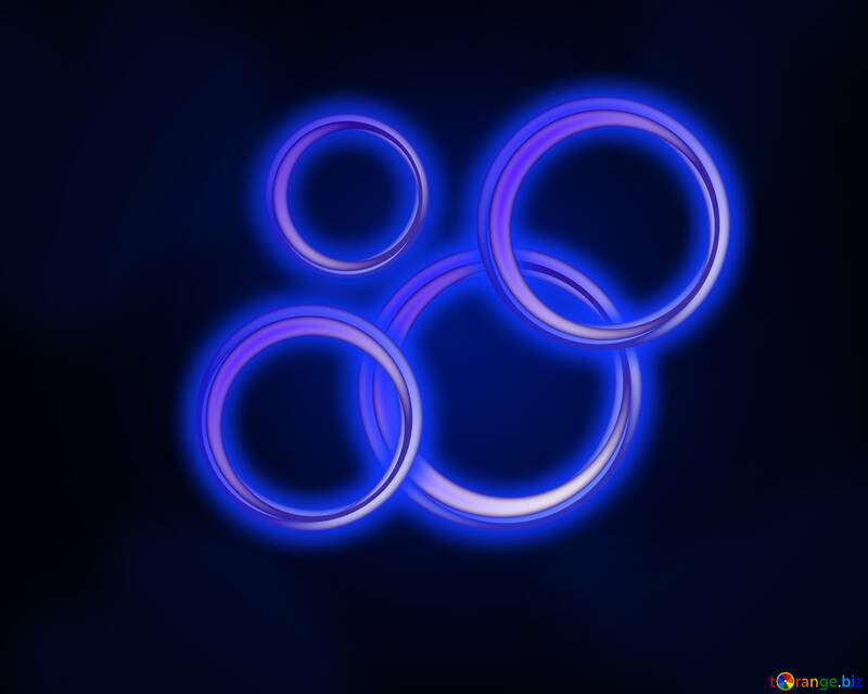 Círculos brilhantes de néon №54924