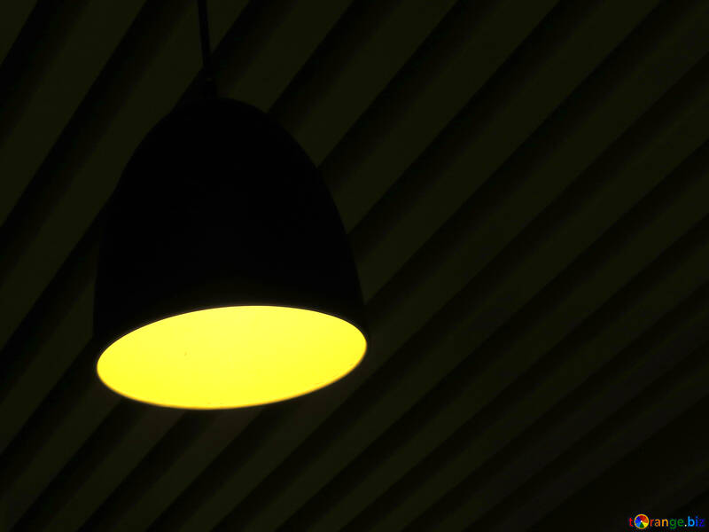 yellow oval hanging light lamp circle №54023