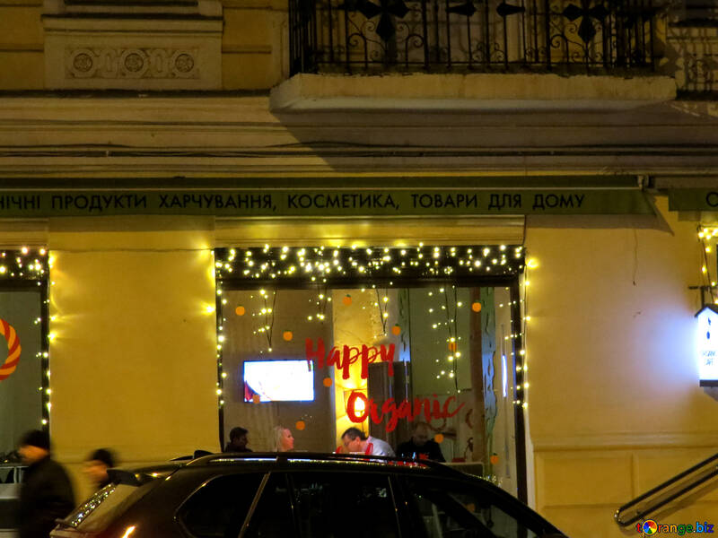 Вікно різдвяних вогнів магазин №54043