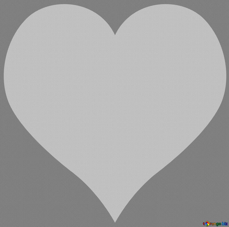 White heart transparent №54729