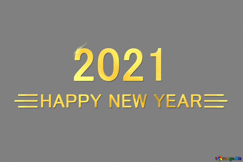 Shiny happy new year 2021 background with gold №54488