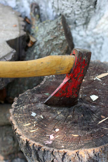 axe in a log №55504