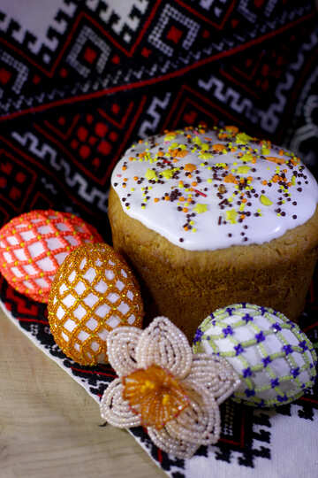 Easter cake and eggs №55394