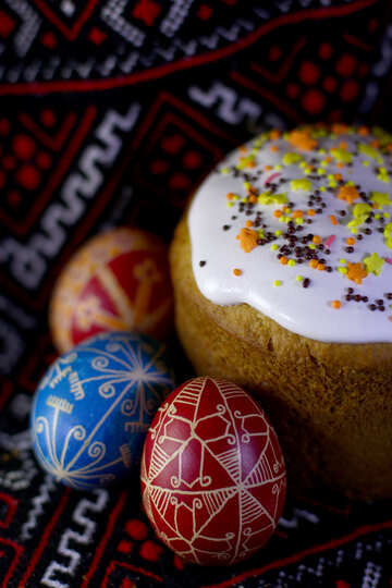 Easter eggs,  easter holiday donut cake and holiday egg №55403