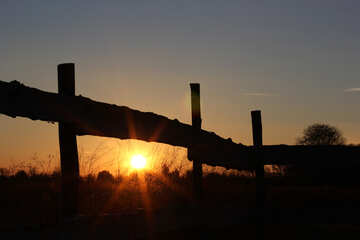 Fence sun set №55329