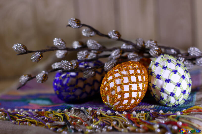 Uova e perline decorate №55357