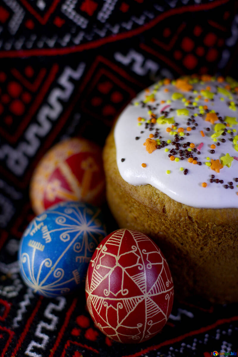 Huevos de Pascua, pastel de donas de vacaciones de Pascua y huevo de vacaciones №55403