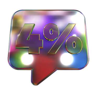 4% por cento de PNG transparente №56385