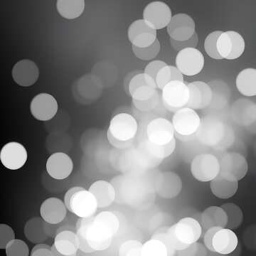 Fotografia abstrata em preto e branco com bokeh e círculos de luz suave