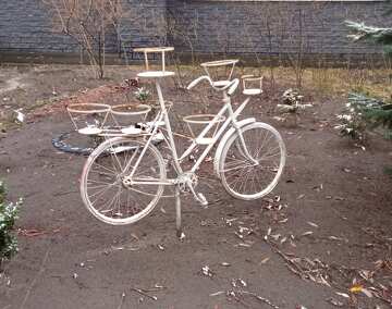 Bicycle garden flower stand  №56667