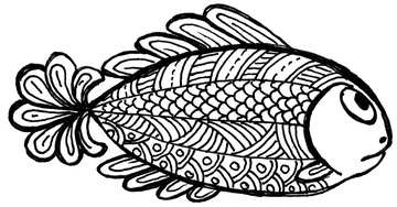 Fisch Clipart Hand zeichnen №56189