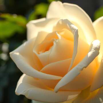 Rose crème élégante avec éclairage doux - Photographie de la nature №56914