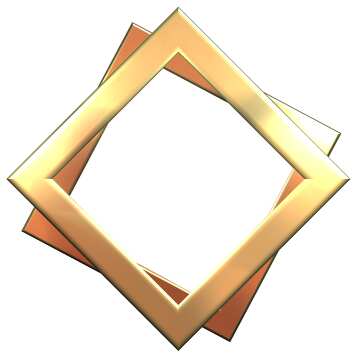 Gold Shiny Glowing Frame Isolated On Transparent Background png