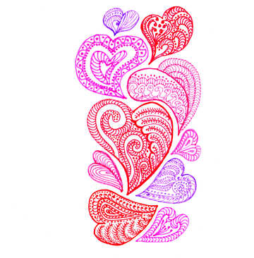 Paint heart clipart pattern №56181