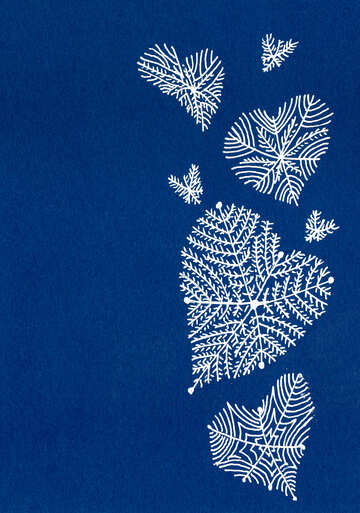 Marco de línea de copo de nieve de pinturas de corazones №56186