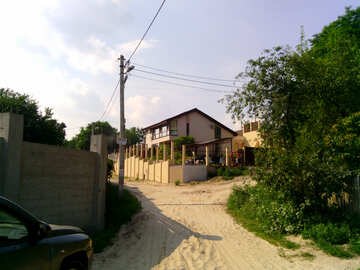 house, sand, wall, car, tree, plants №56110