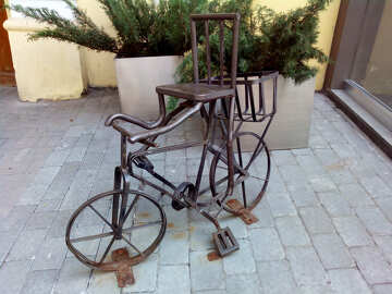 Vecchia bici velo ciclo bicicletta fiori №56135