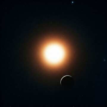 恒星の風景: 深宇宙における天体の太陽と惑星の軌道 №56875