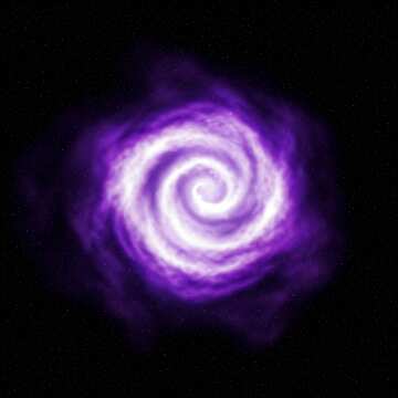 Stupenda galassia a spirale viola nello spazio profondo con sfondo stellato №56864