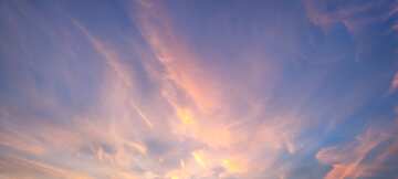 Superbe ciel de coucher de soleil aux couleurs pastel et aux nuages fins №56888