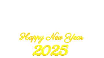 transparent gold 2025 happy new year png