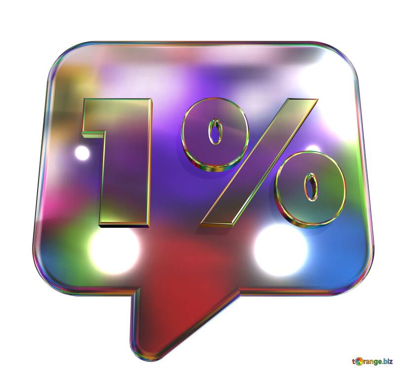 1% percent transparent png №56371