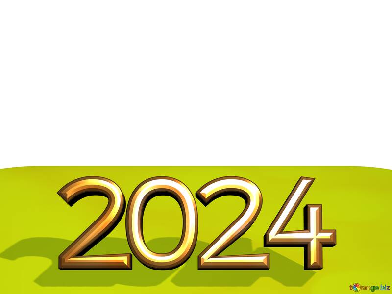 2024  3d render gold digits with reflections opacity transparent background isolated png №56246