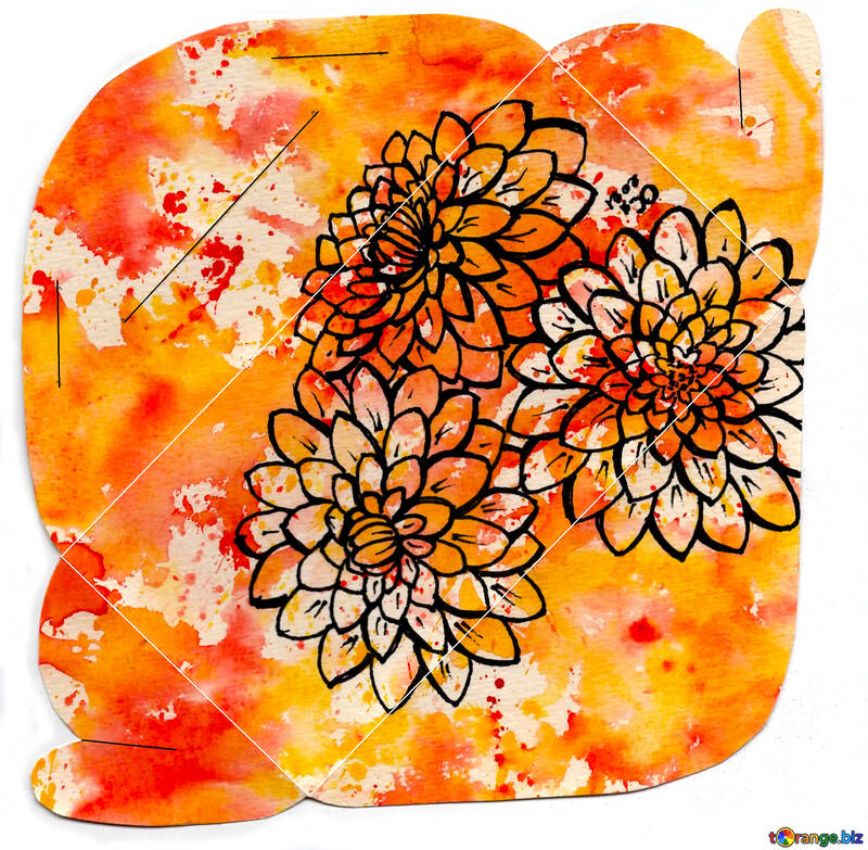 Kreatives Design Herbstblumen Gruß Umschlag für Geld №56175