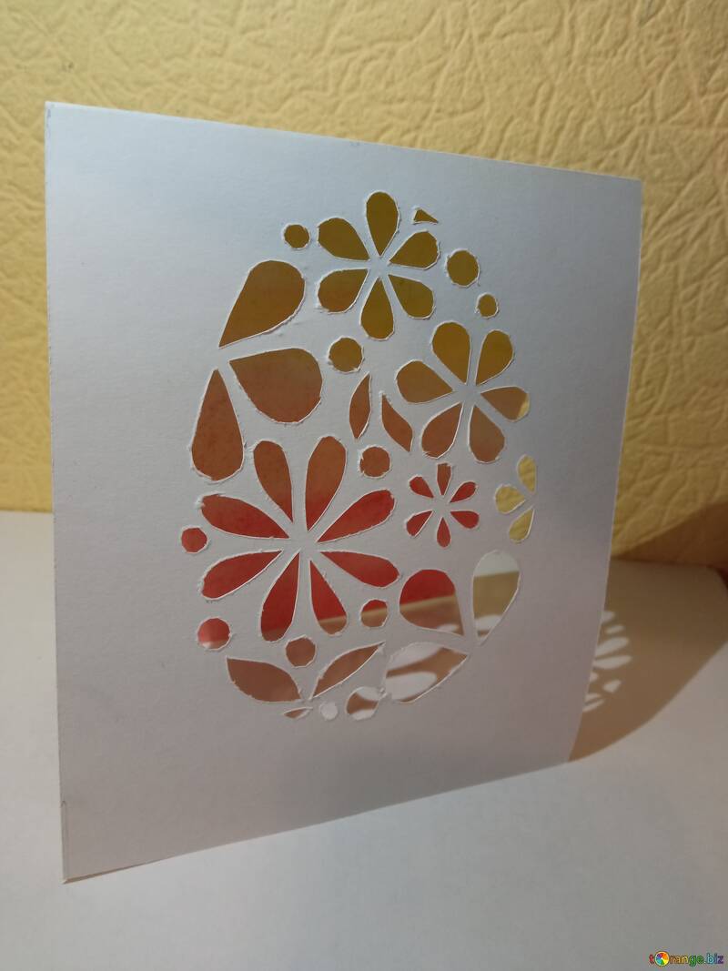 Easter egg cut out of paper  №56498