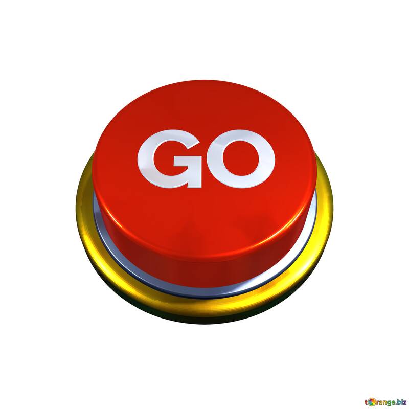 GO Red button  transparent png  №56304