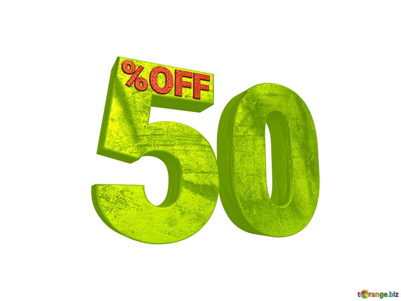 3d Golden Number 50 percent discount off Isolated on transparent Background png webp №56229