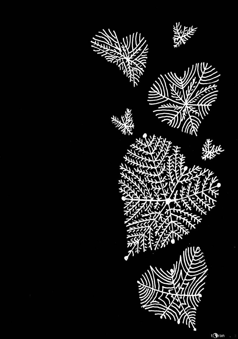 Hearts white snowflake clipart №56182