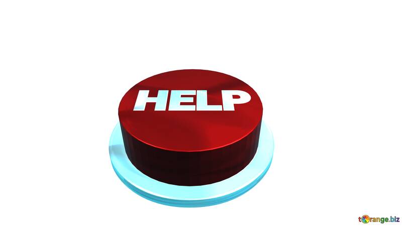 Help red button transparent png №56318