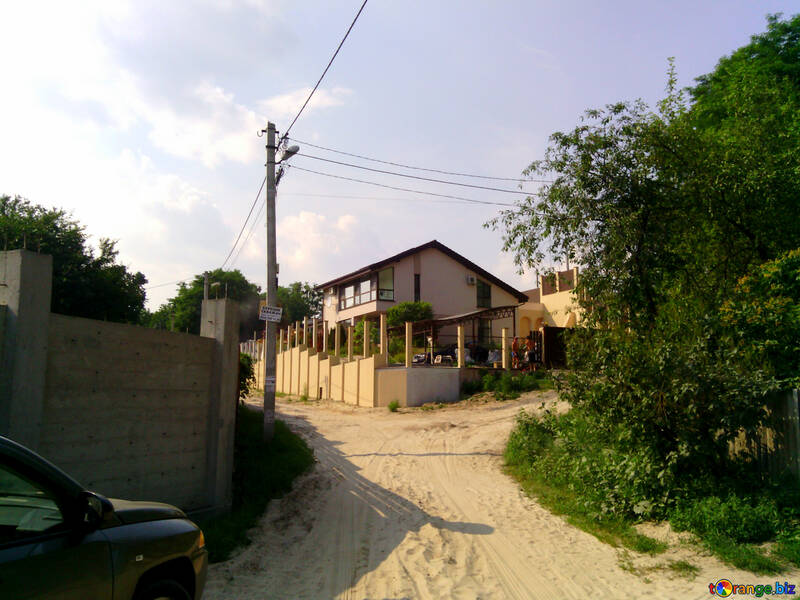 house, sand, wall, car, tree, plants №56110