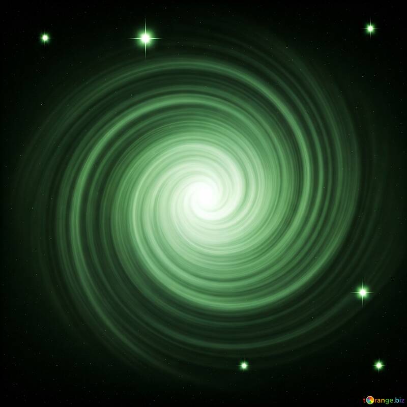 Galáxia espiral verde hipnotizante em uma noite estrelada №56871