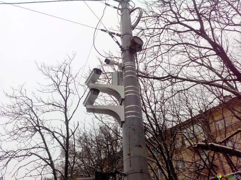 Supports de radars de circulation caméras de surveillance des parcours de sécurité poteaux de pylônes de câbles de sécurité №56121