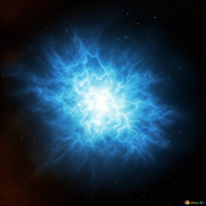 Nebulosa Azul Deslumbrante: Uma Explosão de Energia Cósmica no Espaço Profundo №56867