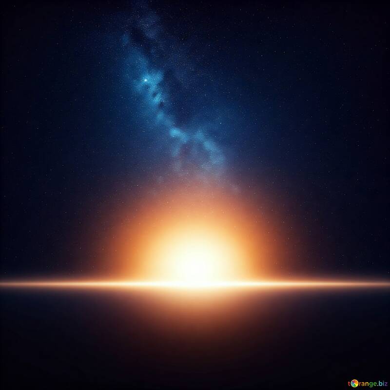 Stunning Cosmic Sunrise Over an Expansive Horizon №56879